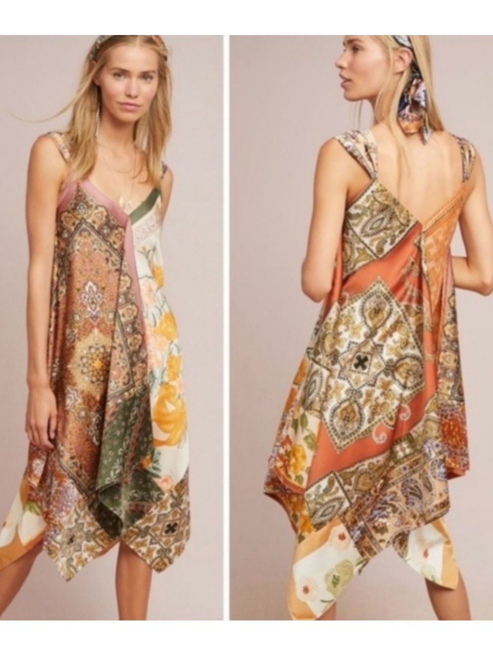Anthropologie Scarf Dress Boho